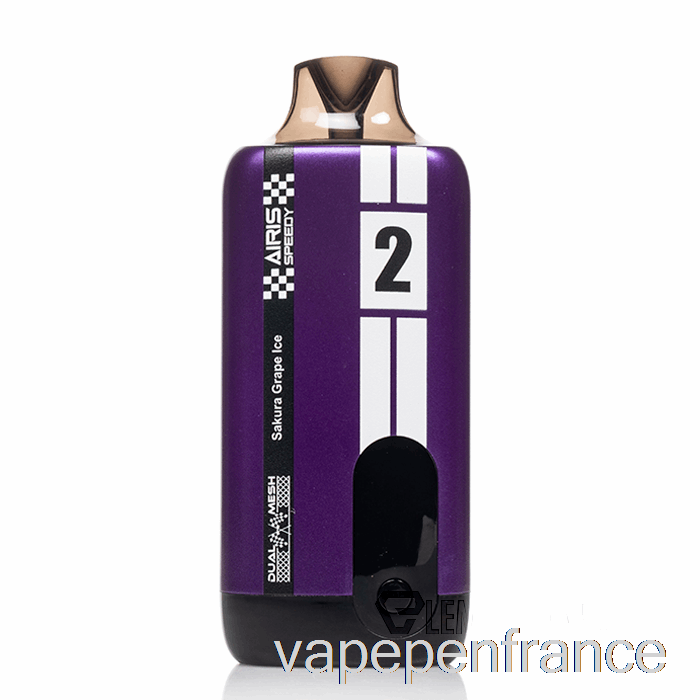 Stylo Jetable De Vape De Glace De Raisin De Sakura D'airis Speedy 15k
